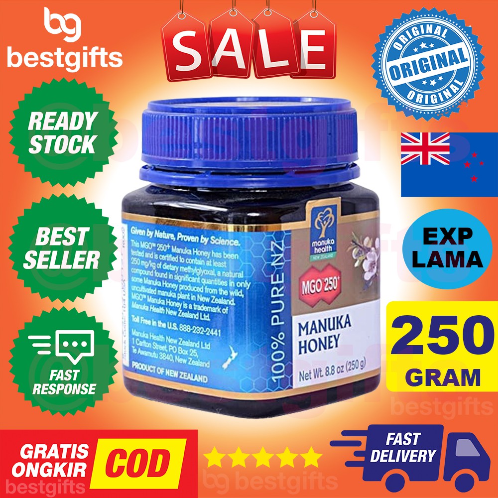MANUKA HEALTH MADU MANUKA HONEY BLEND MGO250 MGO 250 ANTI BIOTIK BAKTERI DAYA TAHAN TUBUH 250 GRAM