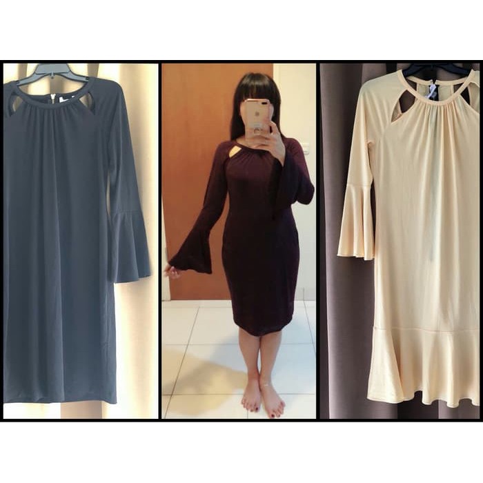 calvin klein black a line dress