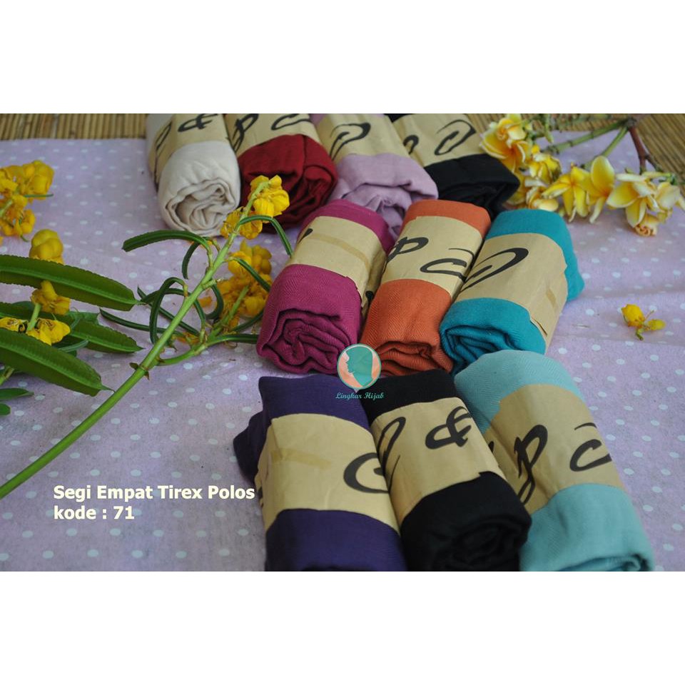 Jilbab Segi EmpatTirex Polos Motif Harga Grosir Jakarta