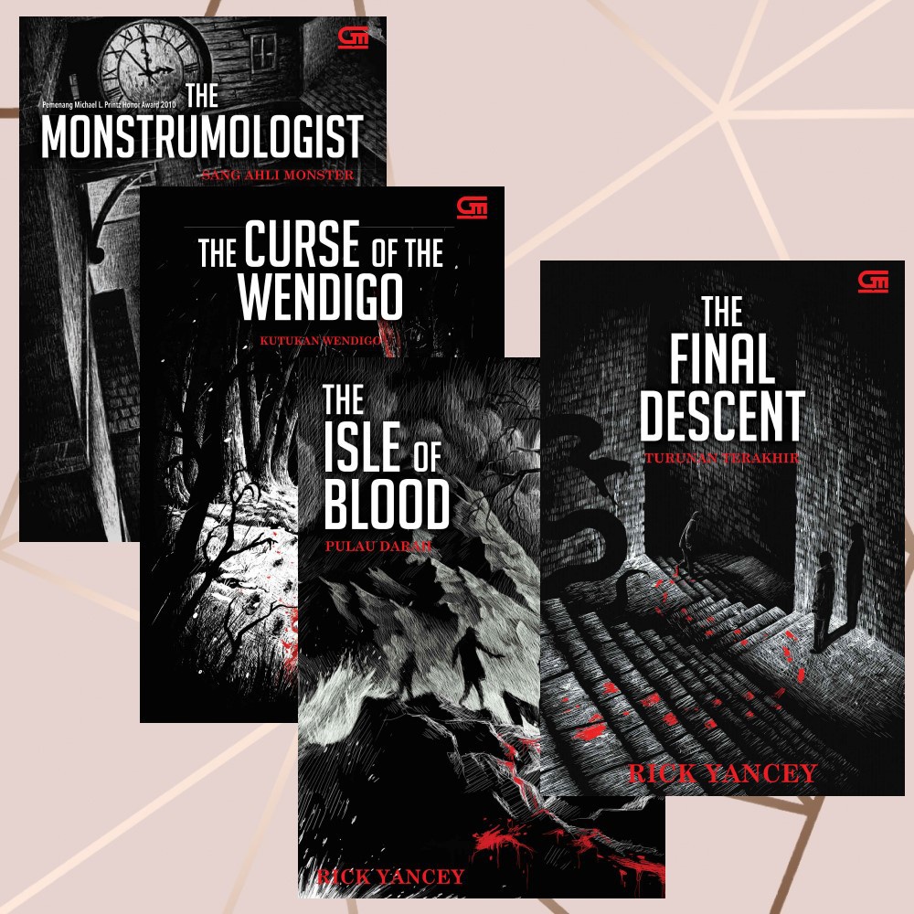 [INDONESIA] BUKU NOVEL THE MONSTRUMOLOGIST 4 SERI - MONSTRUMOLOGIST - CURSE OF THE WENDIGO - ISLE OF BLOOD - FINAL DESCENT - RICK YANCEY [ORIGINAL]