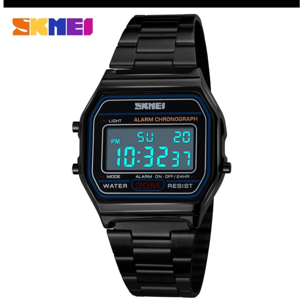 JAM TANGAN RANTAI CEWEK DIGITAL SKMEI 1123  ORIGINAL WATERPROOF 50 ATM/JAM TANGAN SKMEI TERLARIS/ Jam Tangan SKMEI RANTAI SKMEI 1123 / Jam Tangan Wanita Digital New stainless stell/ SKMEI 1123 Jam Tangan Wanita Digital Tali Stainless Anti Air