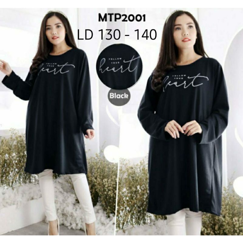 TUNIK JUMBO WANITA BIGSIZE PLUS SIZE LD 130 - 140