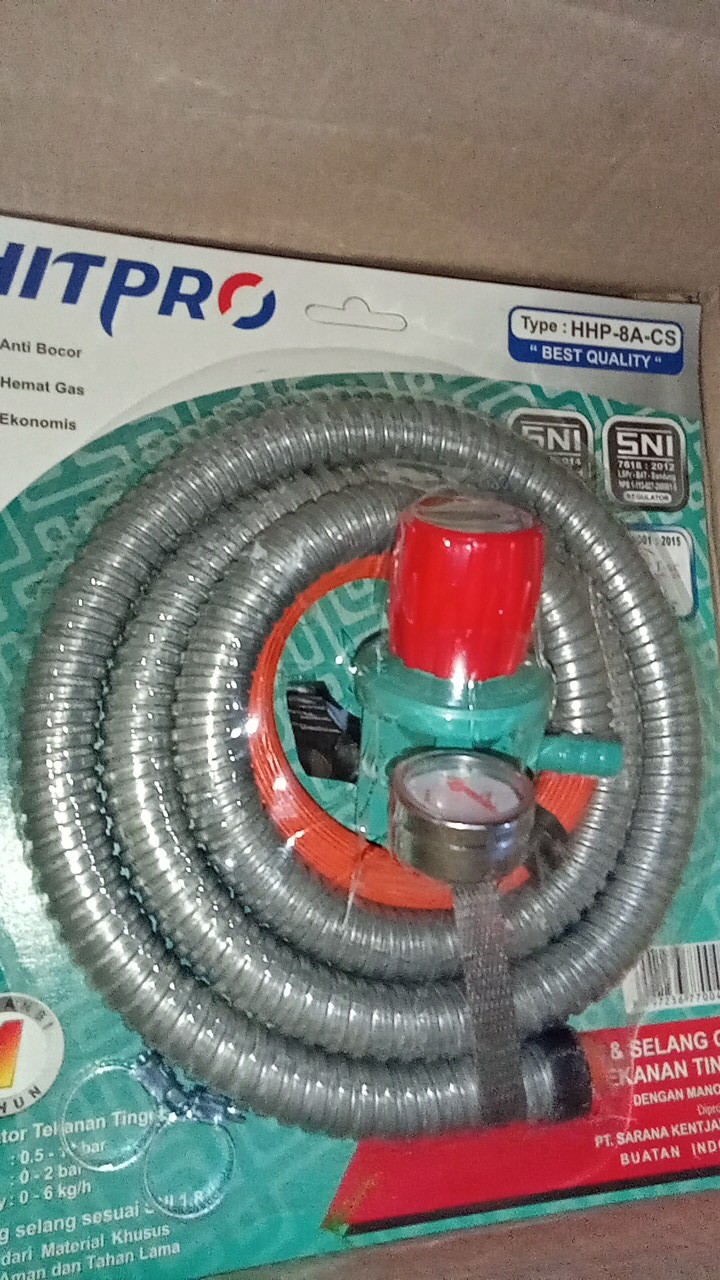Paket Selang Regulator High Pressure Hitpro Dengan Meteran (regulator Tekanan Tinggi Hitpro) 8a-cs