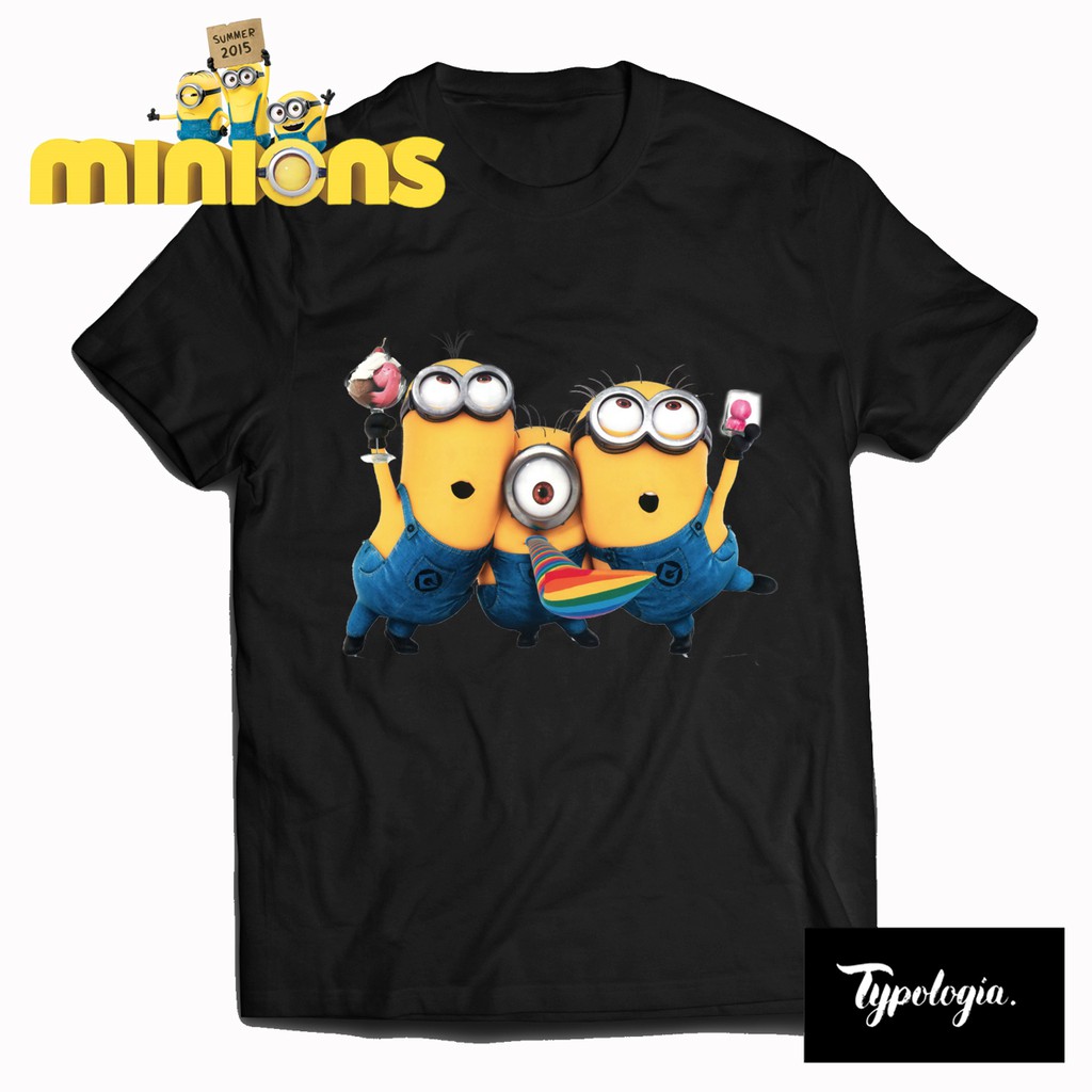 Kaos Trio Minions Despicable Me 2 Kaos Premium Kaos Sablon Shopee Indonesia