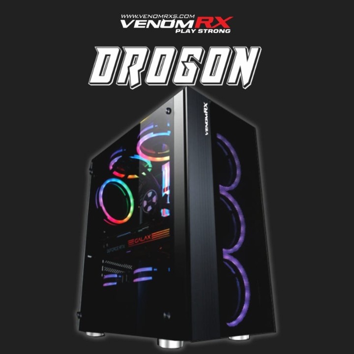 Casing PC VenomRX Drogon ATX Tempered Glass