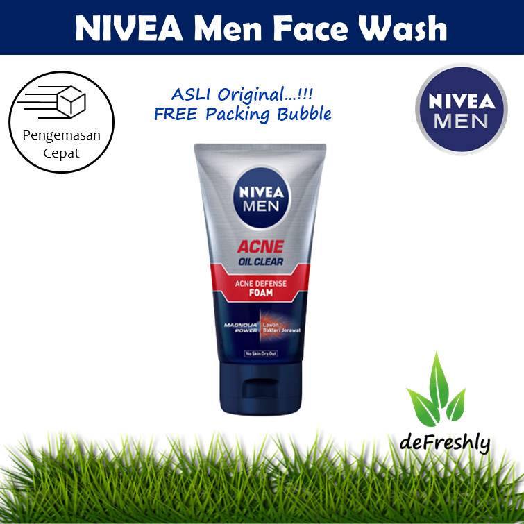 ❤ defreshly ❤ NIVEA MEN Facial Foam - Extra White 10 Effect Dark Spot Minimizer | Acne Oil Clear  | White 8H Oil Clear Anti Shine Purify | White Oil Clear Pore Minimizing Scrub | Acne 8H