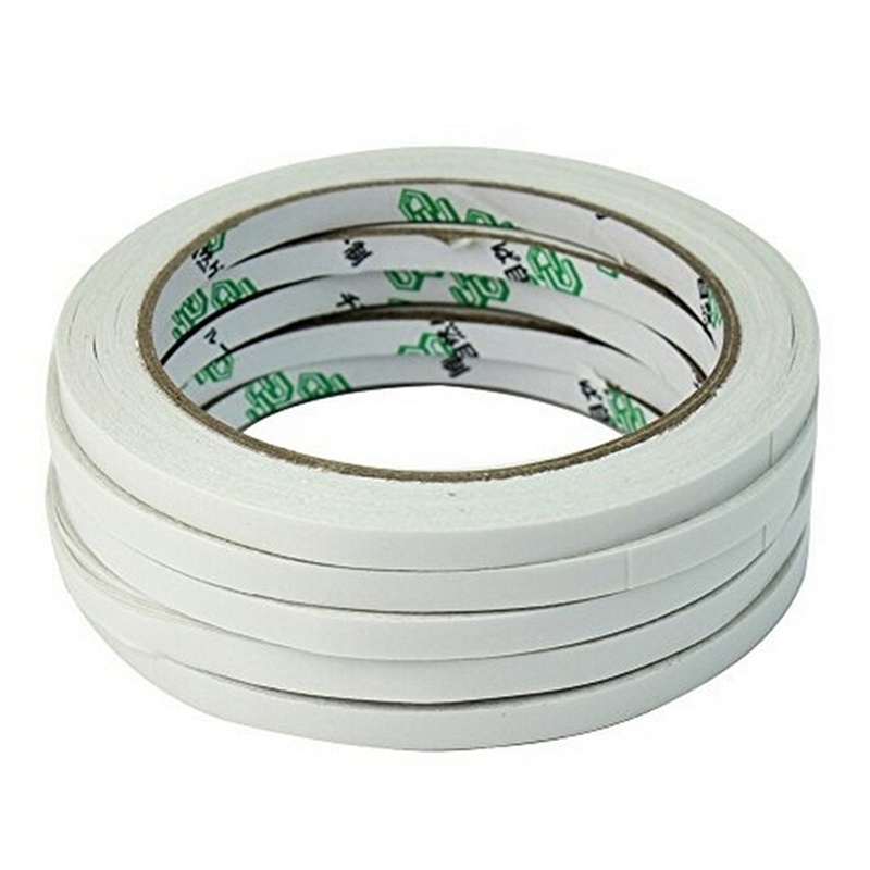 {LUCKID}2/10 rolls of White Double Sided Faced Strong Adhesive Tape for Office Supplies