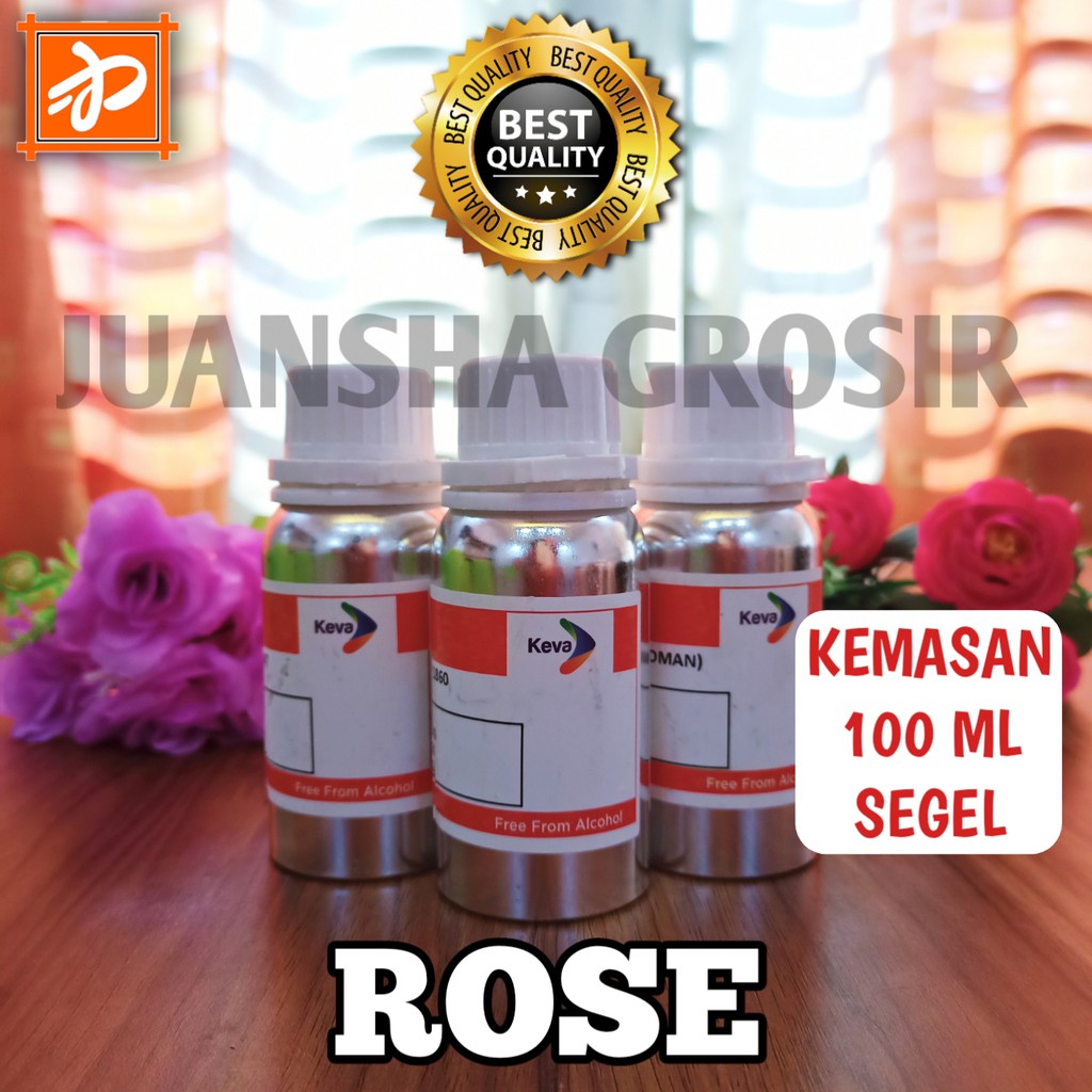 BIBIT PARFUM MURNI || ROSE || KEVA || 100ML SEGEL || ROSE || PARFUME