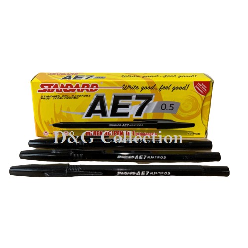 

PULPEN STANDART AE7 HITAM MURAH / PEN AE7 HITAM MURAH