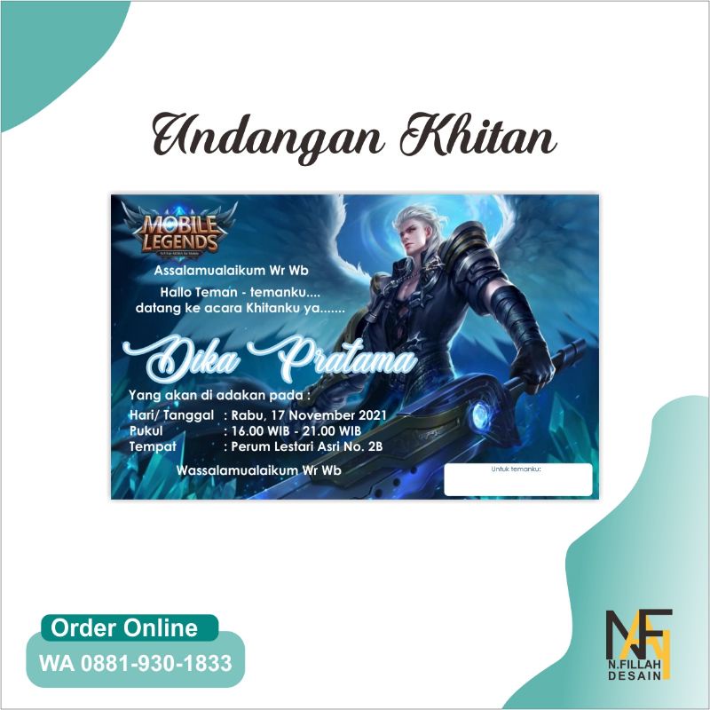 Jual Undangan Khitan murah undangan sunat undangan khitan free foto