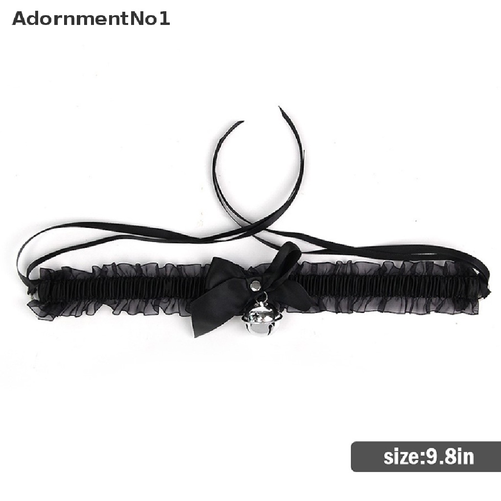 (AdornmentNo1) Kalung Choker Pita + Lonceng Adjustable Untuk Wanita / Cosplay