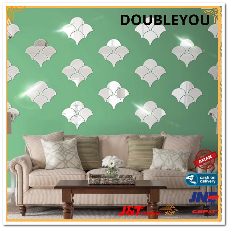 KACA DINDING ACRYLIC MOTIF KIPAS STIKER DINDING KACA ACRYLIC IMPORT 1 SET 4 MD889