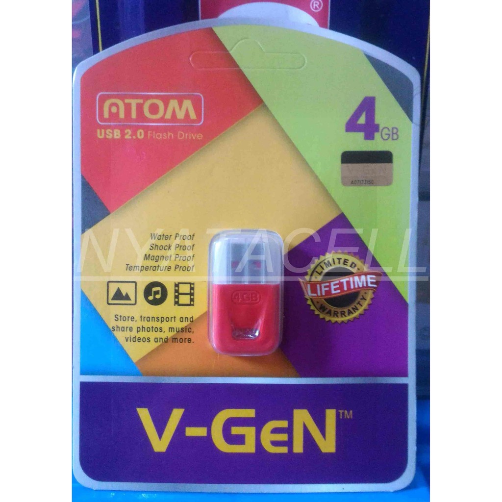 Flashdisk Vgen Atom 4GB / 4 GB ORIGINAL 100% /Ori/Flash Disk/Real