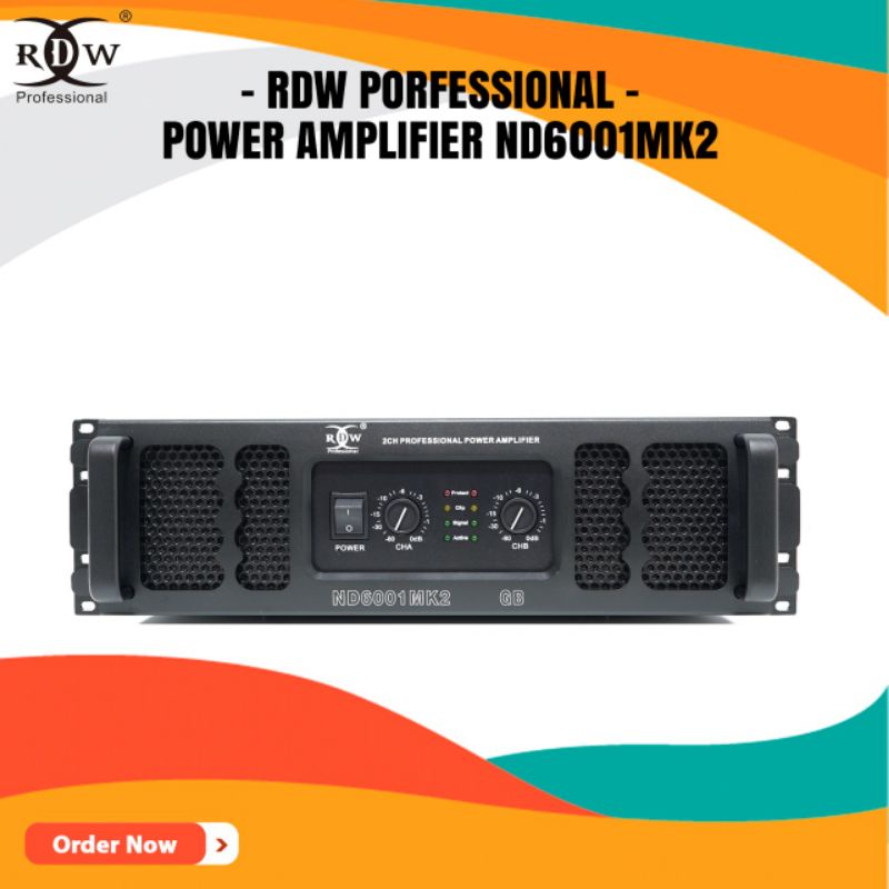 POWER AMPLIFIER 2 CHANNEL CLASS GB ND6001MK2 RDW PROFESIONAL