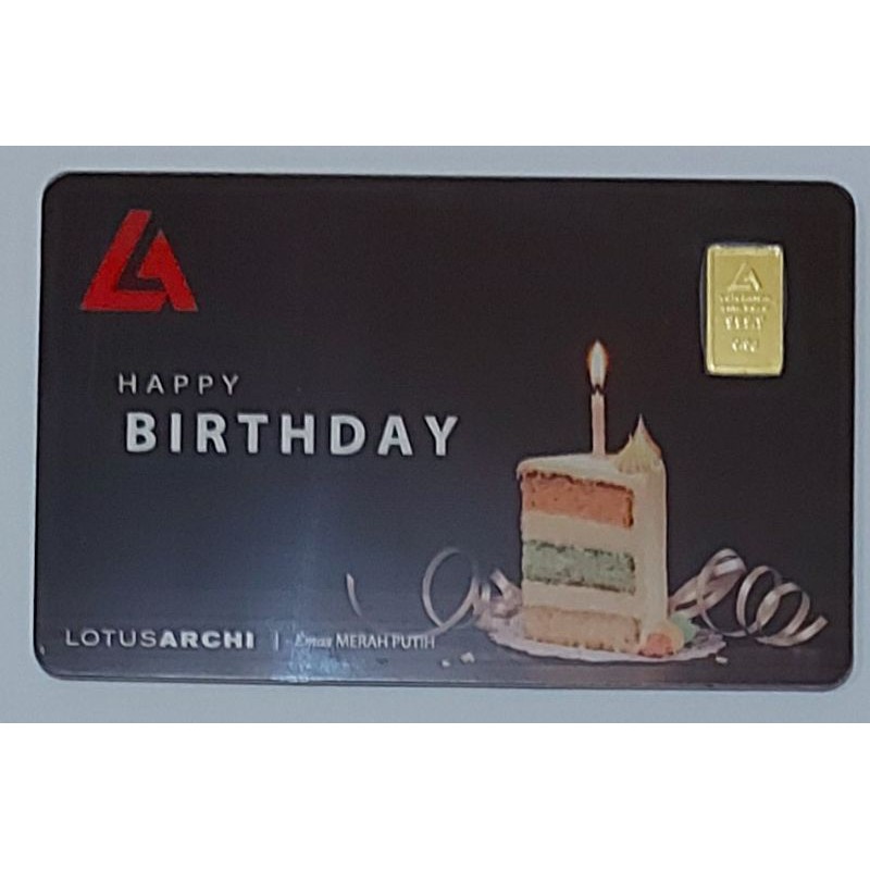 Logam Mulia Lotus Archi 0.5 Gram Gift Series Happy Birthday