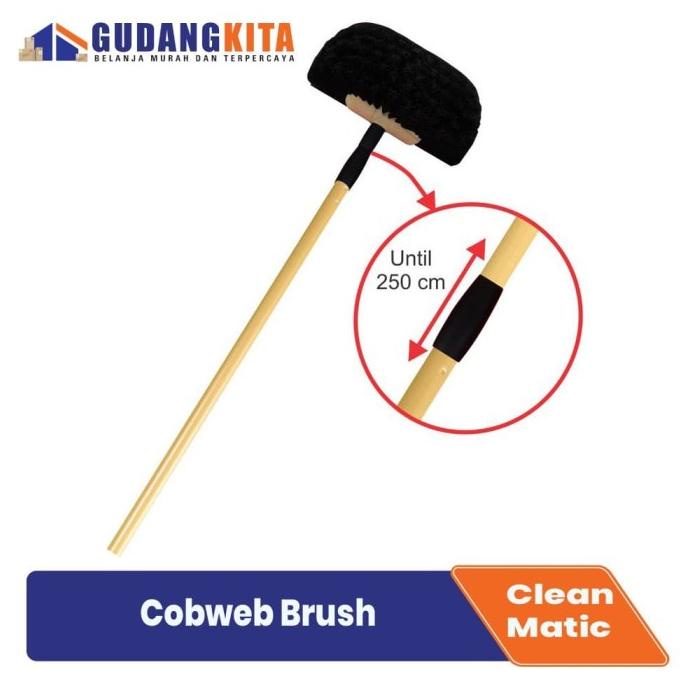 Sapu Pembersih Langit-Langit Rumah Cobweb Brush Cleanmatic