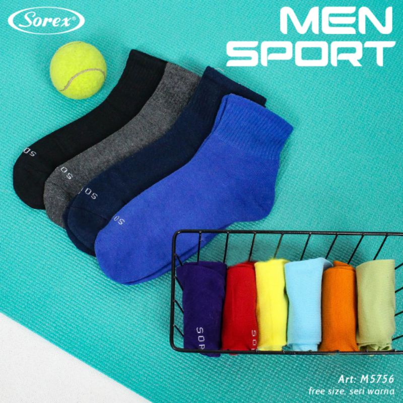 Sorex man sport Sock M 5755/M 5756/M 5757 kaos kaki olahraga