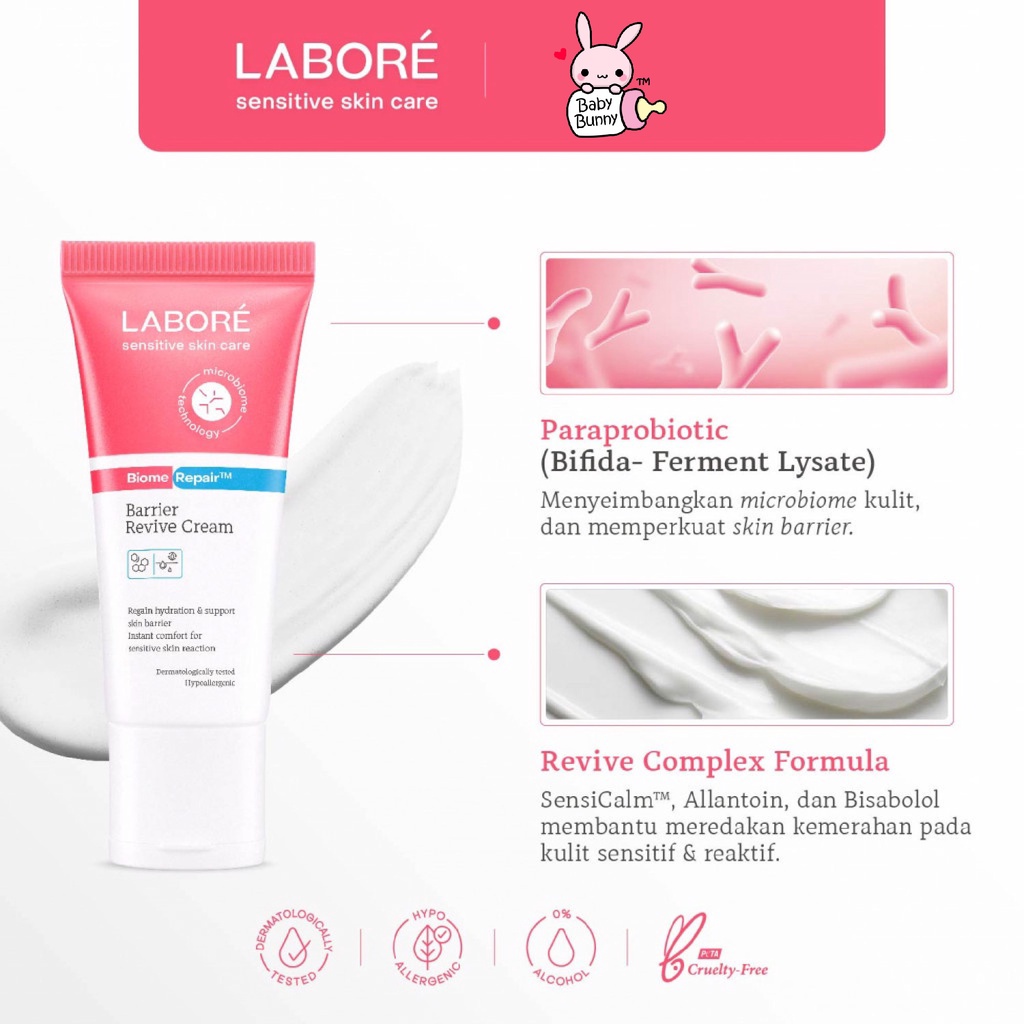 ❤ BELIA ❤ LABORE Sensitive Skin Care | Gentle Biome | Biome Repair | Biome Protect | Toner | Barrier Cream | Physical Sunscreen | Cleanser | Nutrition Gel | BPOM