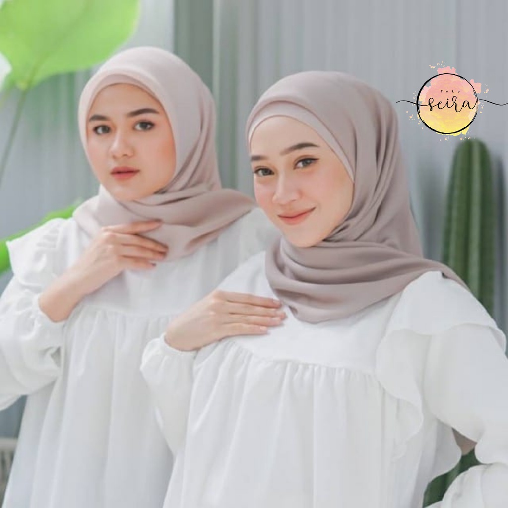 [BISA COD] Bella Square Hijab Segiempat / Kerudung Segi Empat Bella Square / Jilbab Segiempat Bela (Kain Tebal Adem Tidak Menerawang)