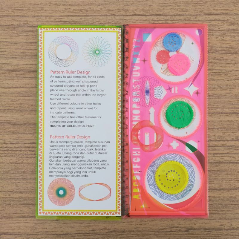 

Garisan lucu rotary bunga batik spirograph