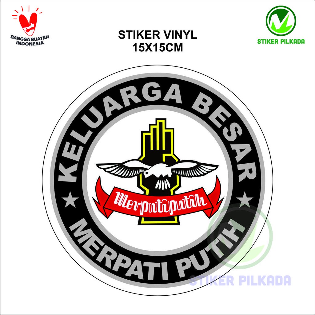 STIKER VINYL KELUARGA BESAR MERPATI PUTIH BULAT