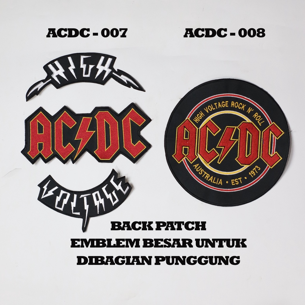 Back patch backpatch bordir besar emblem punggung terlengkap starwars bmth ACDC Motorhead ZINBONS