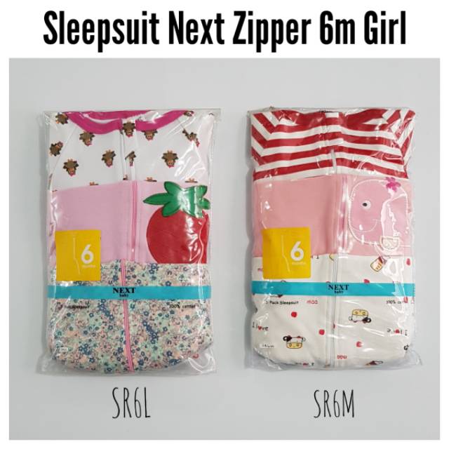 Baju Bayi - Sleepsuit Zipper Girl (SR)