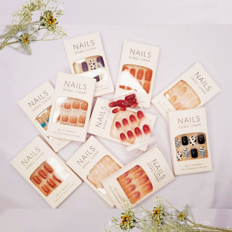 WB158 Kuku Palsu Cantik Fake Nails False Nails Korean Style Nail Art