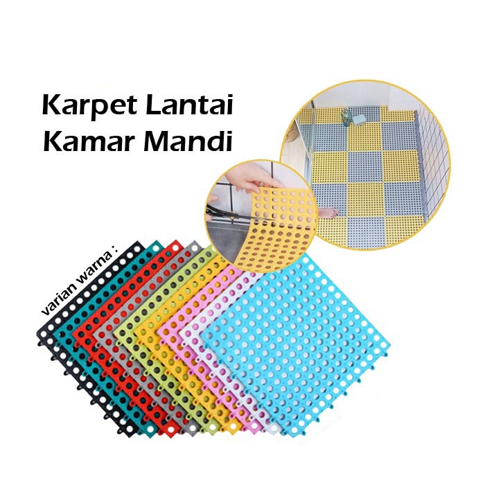 Karpet Lantai Kamar Mandi 30 x 30 cm / Alas Lantai Kamar Mandi / Keset Kamar Mandi Anti Licin / Keset Lantai Anti Slip