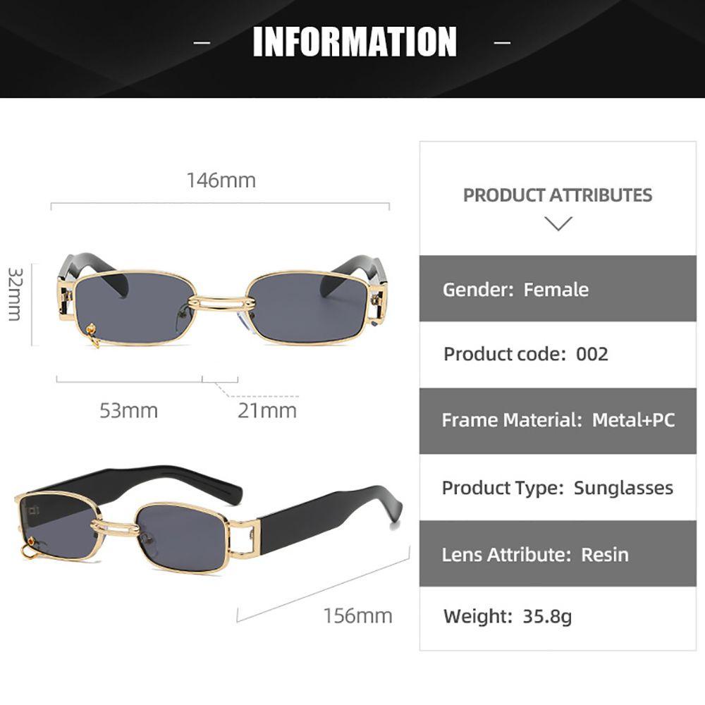 NEEDWAY Square Sunglasses Kaca Mata Anti Radiasi Untuk Wanita UV Protection Glasses Metal Ring Buckle Pria Wanita Kacamata Anti Radiasi Untuk Wanita Sale Eyewear Women Glasses