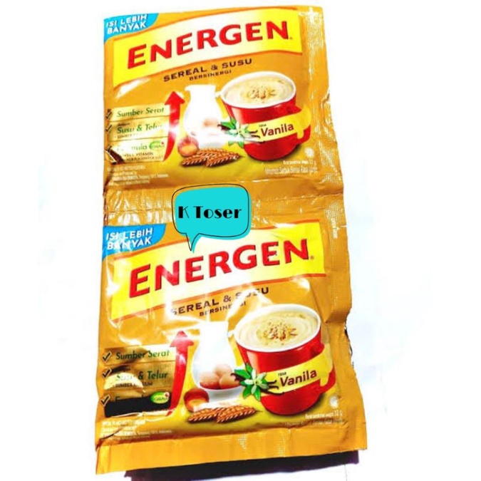 

Energen Minuman Sereal Diet Granola Rasa Vanilla Coklat Kacang Hijau 35gr 1 Renteng Isi 10 Sachet