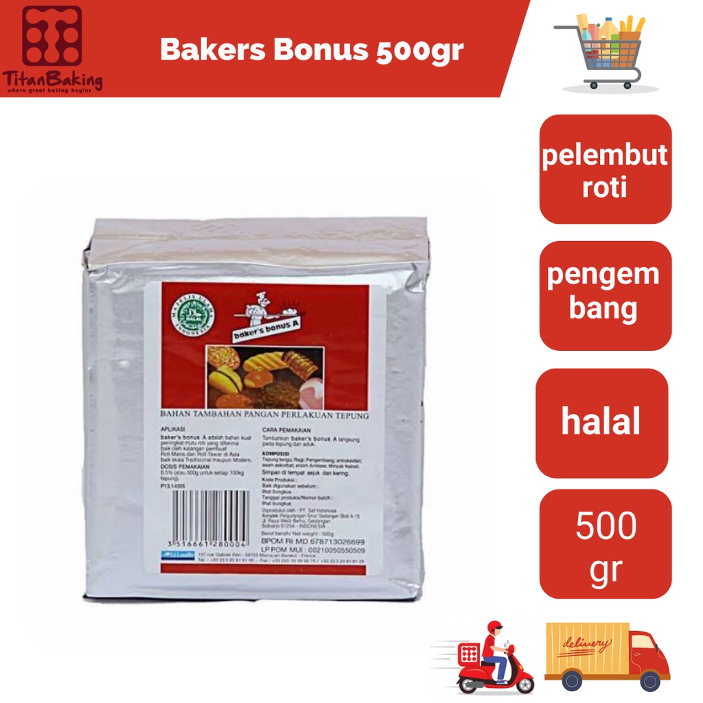 

Bakers Bonus 500gr Pelembut dan Pengembang Roti