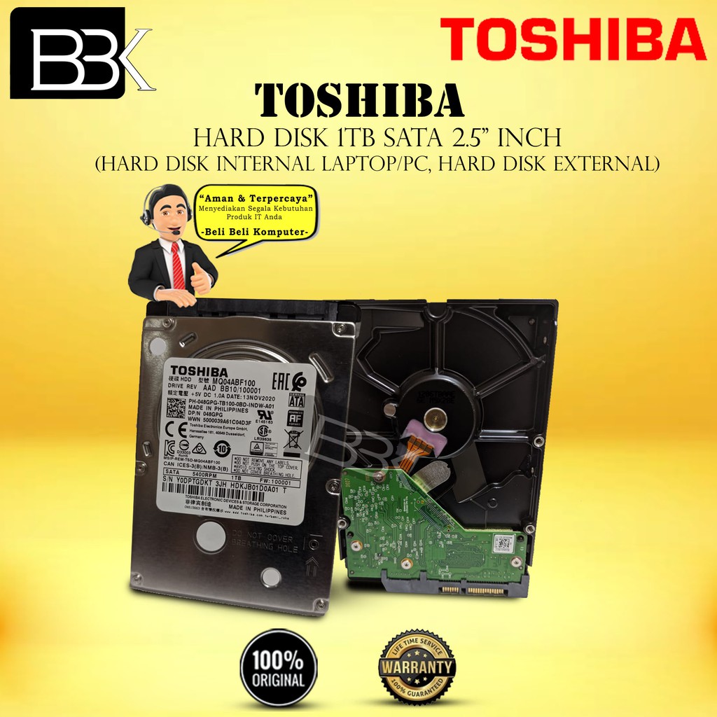 TOSHIBA HARD DISK 1TB SATA 2.5" INCH
