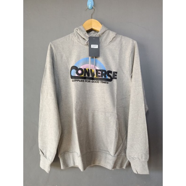 Hoodie Converse Script Grey