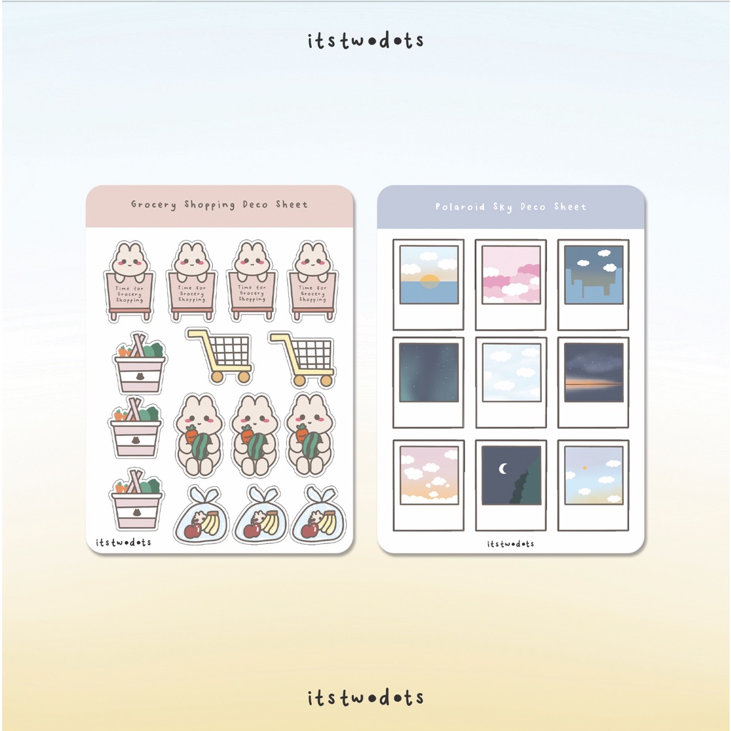 

DECO SERIES #3 GROCERY SHOPPING POLAROID SKY