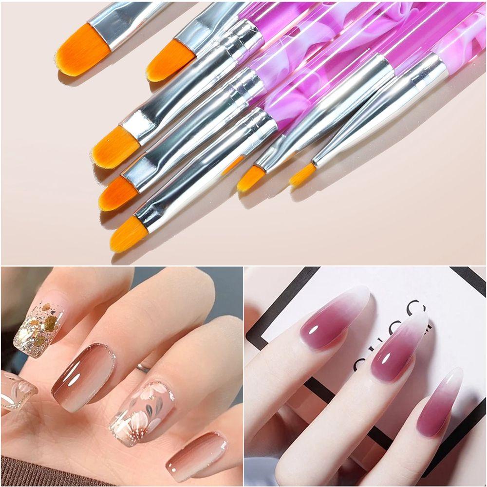 R-flower 1PC Nail Liner Lukisan Pen DIY Nail Art Brush Set UV Gel Drawing