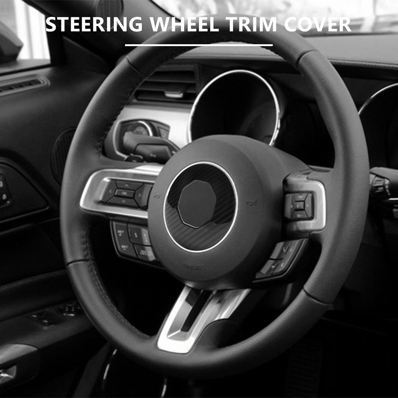 1PCS Car Metal Carbon Fiber Steering Wheel Cover Trim Decoration Frame for MG ZS EV HS MG6 MG5 EZS 2018-2021 Accessories