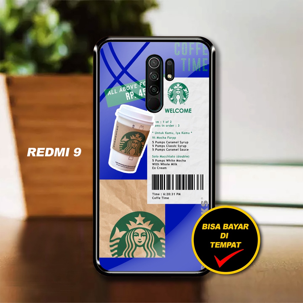 CA Case Hardcase Xiaomi Redmi 9 Glossy Motif Starbucks Unik 2D Case Kilau Softcase Casing Sarung Hp 