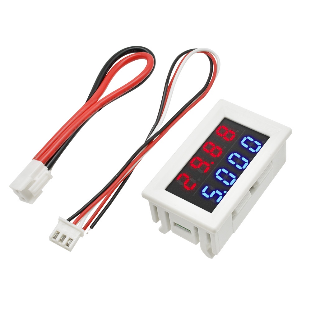 Voltmeter Ammeter Volt Meter Digital Dc 0-100v 10a 4 Bits Dengan Led Ganda