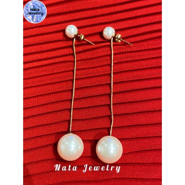 Anting Titanium Mutiara Jurai/Terbaru