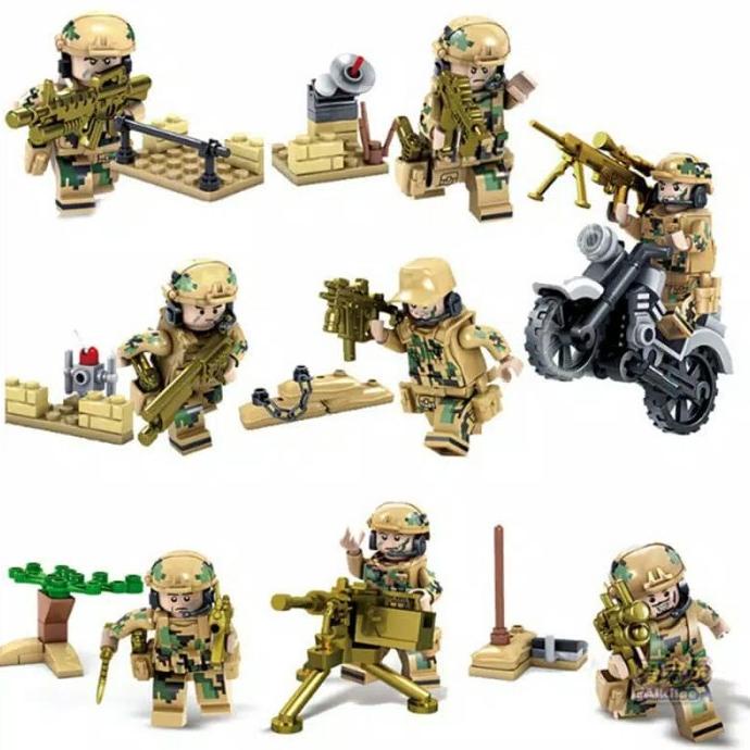1Pc Action Figure Tentara Swat Toy Lego Mainan Koleksi Pajangan Hobi