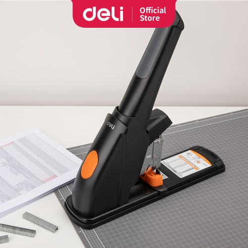 

DELI Staples Heavy duty Jilid Stapler 210 sheet EFFORTLESS 65% E0383