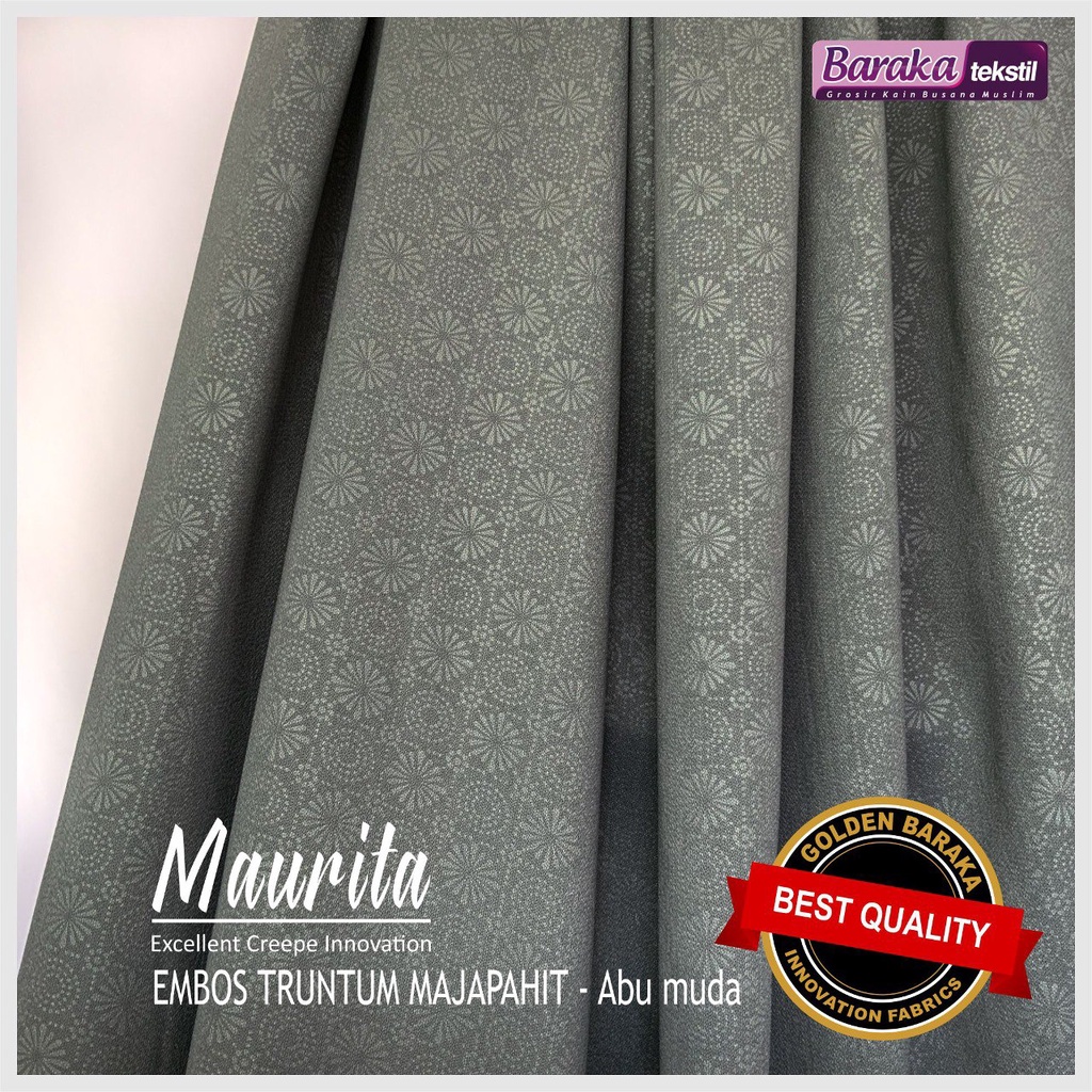 Maurita Embos Truntum Majapahit Emboza Kain Bahan Gamis Dress Abaya Syari Muslim Islam Premium Lembu