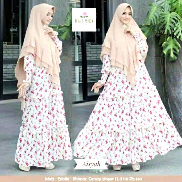 Gamis Pesta  Syari Aisyah set khimar