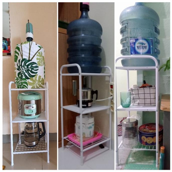 informa Storage Shelf Rak besi minimalis 3 tingkat serbaguna Rak Galon