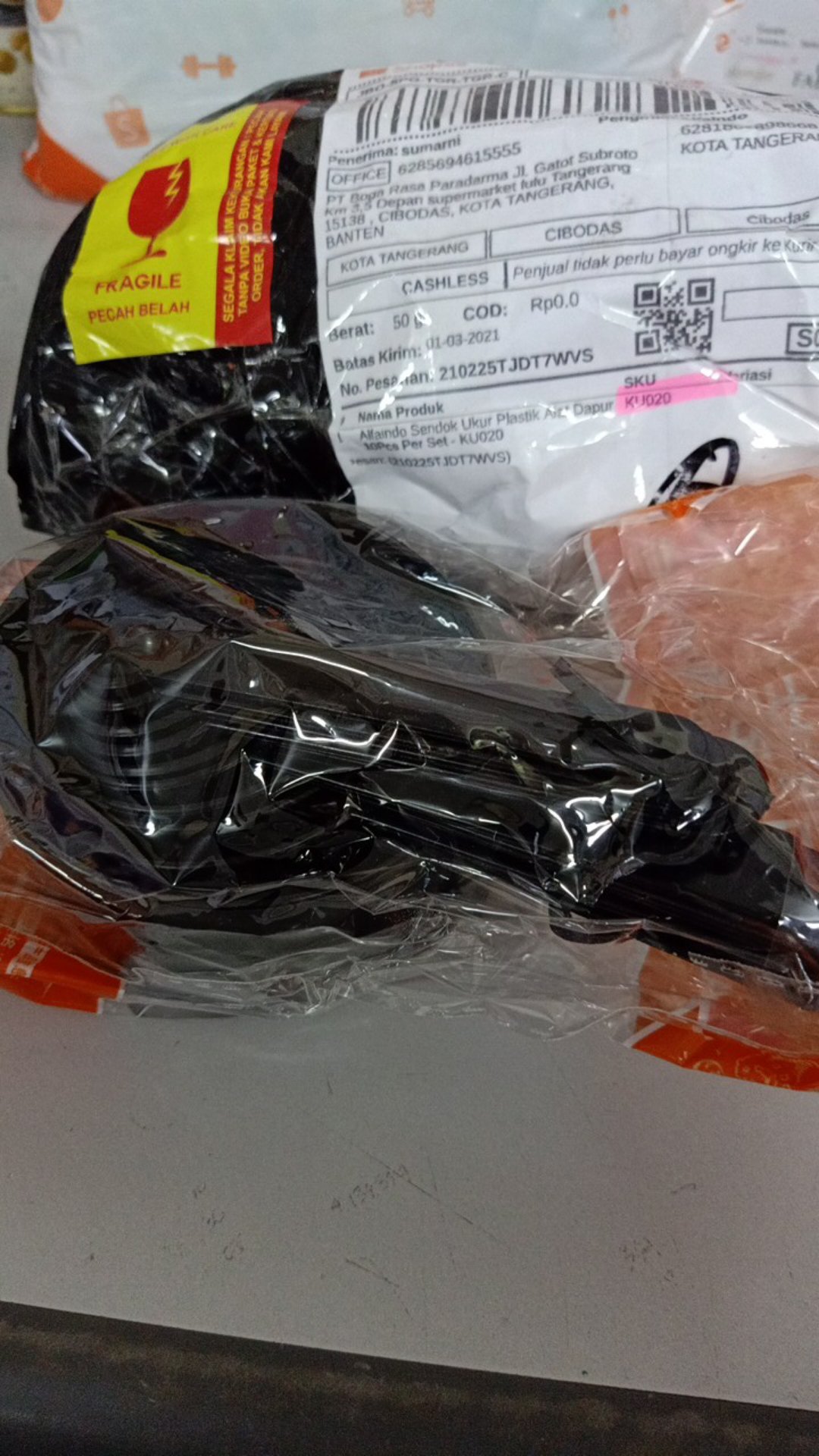 Alfaindo Sendok Ukur Plastik Alat Dapur 10pcs Per Set - Ku020
