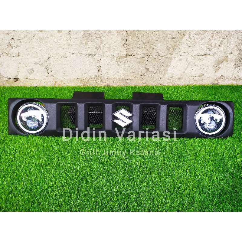 Grill Jimny Katana Fullset Lampu Daymaker Uk7inch Berkualitas