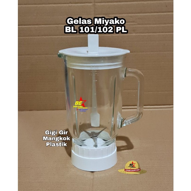 SEt Gelas Kaca Jus Miyako BL 101 102 PL Tabung Mangkok Pisau Miyako ORI 1Liter