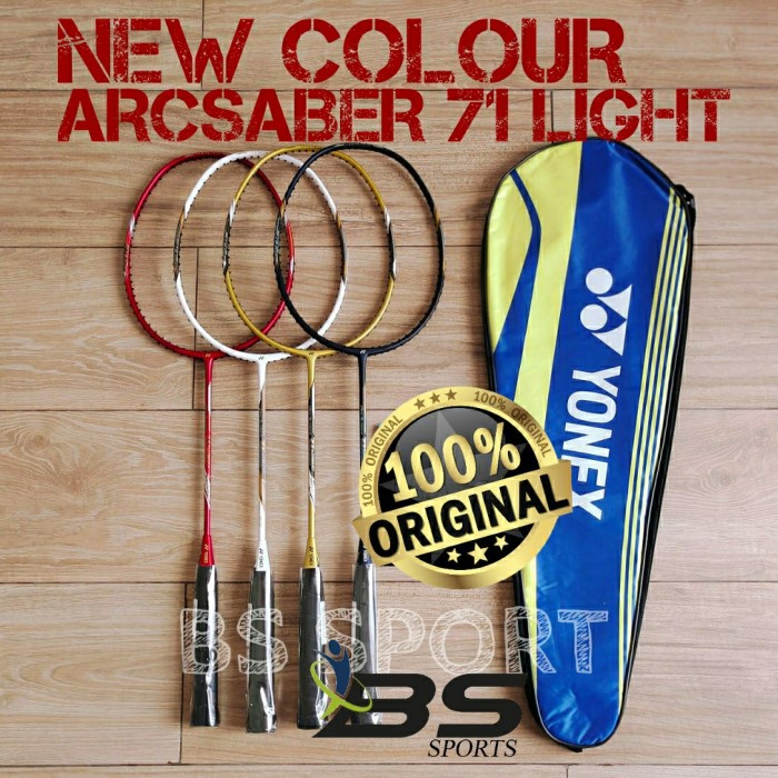 RAKET BADMINTON RAKET YONEX ARCSABER 71 LIGHT ORIGINAL - Putih