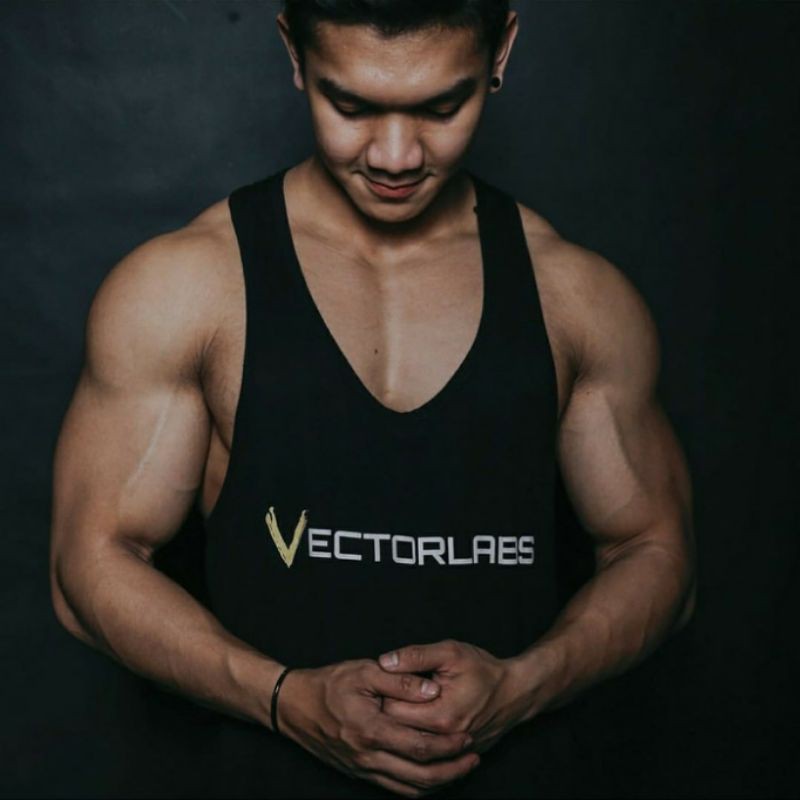 KAOS SINGLET FITNESS PREMIUM ORIGINAL VECTORLABS LIMITED EDITION GYM OLAHRAGA WPI PROTEIN